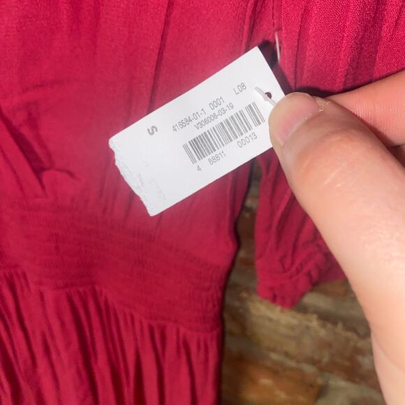 NWT Old Navy Pink Short Sleeve Empire Waist Surplice Maxi Dress Women's Small - Picture 5 of 7